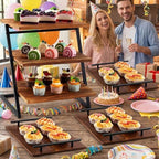 Set of 4 Cupcake Stand for 180 Cupcakes, 3 Tier Wooden Cup Cake Stand, alternate view 6