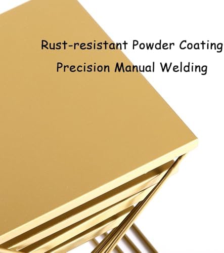 Set of 4 Metal Risers for Display, Brass Square Nesting Buffet Risers Set, Modern Brass Risers Display Stands, alternate view
