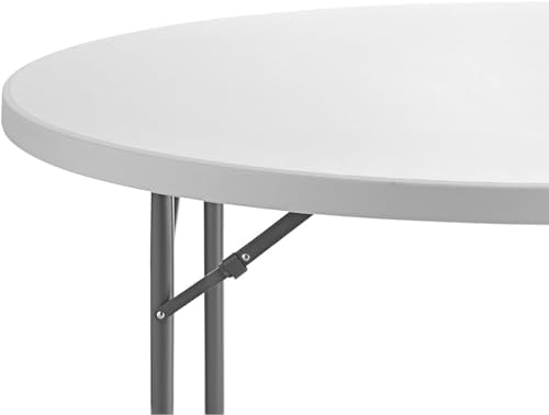 Set of 4-Pack! 60-Inch"Round Granite White Plastic Folding Table, Event table, Heavy-duty table, Event supplies, alternate
