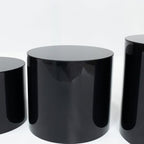 Set of 5 Acrylic Cake Stands 8.5", 9", 10", 11", 12" Round Cylinder Design Black - Display Risers for Weddings, alternate