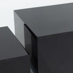 Set of 5 Black Acrylic Cake Risers, Square Dessert Display Stands for Buffets & Events - 4"-12" Tall x 8.5"-12", alternate