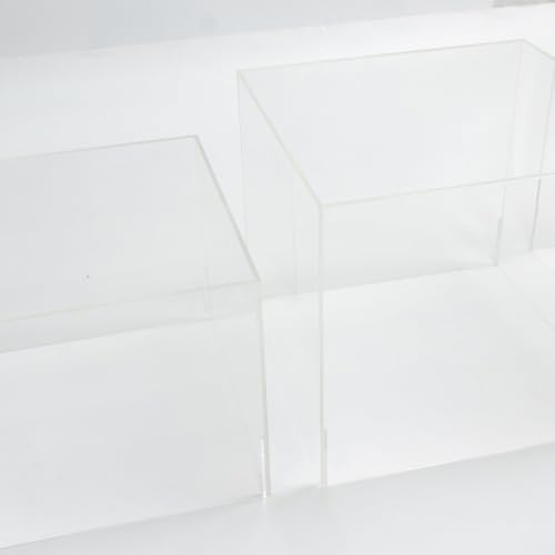 Set of 5 Clear Acrylic Cake Risers, Square Dessert Display Stands for Buffets & Events - 4"-12" Tall x 8.5"-12", alternate