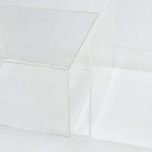 Set of 5 Clear Acrylic Cake Risers, Square Dessert Display Stands for Buffets & Events - 4"-12" Tall x 8.5"-12", alternate