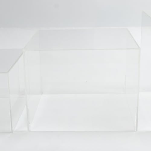 Set of 5 Clear Acrylic Cake Risers, Square Dessert Display Stands for Buffets & Events - 4"-12" Tall x 8.5"-12", alternate