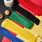Set of 5 Color Cylinder Stand Covers, Spandex Pedestal Stand in Red Blue Yellow Green Black, alternate view 2