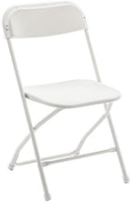 Set of 5 Pack, White Plastic Folding Chair Steel Frame Commercial High Capacity Event Chair Lightweight Set for, alternate