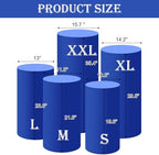 Set of 5 - Royal Blue Cylinder Pedestal Stand Covers in Royal Blue, alternate view 3
