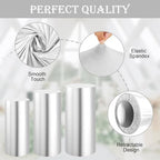 Set of 5 - Silver Cylinder Pedestal Stand Covers in Silver, alternate view 4
