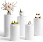 Set of 5pcs Round Cylinder Pedestal Stands
