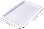 Set of 6 Plastic Serving Trays Food Tray - 14" x 9" Rectangle Serving Platter for Party Cafeteria Kitchen, alternate view 3