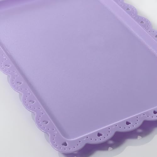 Set of 6 Plastic Serving Trays Food Tray - 14" x 9" Rectangle Serving Platter for Party Cafeteria Kitchen, alternate view 5