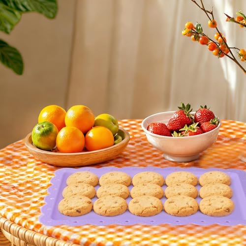 Set of 6 Plastic Serving Trays Food Tray - 14" x 9" Rectangle Serving Platter for Party Cafeteria Kitchen, alternate view 6