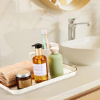 Set of 6 Serving Platters with Handles 18.3/16.73/14.8 Inch in 18.3 x 12.2 x 1.4 inches in White, alternate view 5