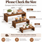 Set of 6 Tiered Shelf Organizer, 3 Tier Wooden Display Stand for Tabletop Display, Desk Shelf Organizer for, alternate view 2