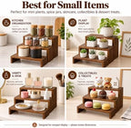 Set of 6 Tiered Shelf Organizer, 3 Tier Wooden Display Stand for Tabletop Display, Desk Shelf Organizer for, alternate view 4