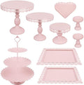 Set of 9 Cake Stands Metal Cupcake Stand Set Multiple Styles Candy Fruit Display Tower Dessert Plate Cake
