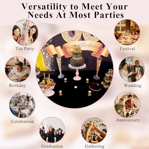 Set of 9 Cake Stands Metal Cupcake Stand Set Multiple Styles Candy Fruit Display Tower Dessert Plate Cake, alternate view 4