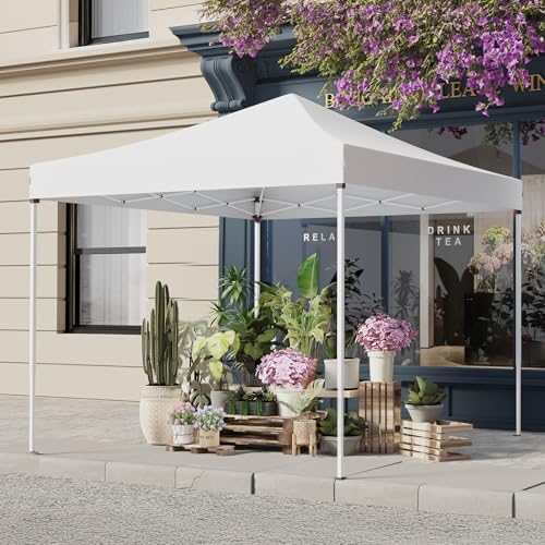 Shades 10x10 Pop Up Canopy, Heavy Duty Beach Tent with Carrying Bag for Easy Moving, Sun Shelter for Parties, alternate view