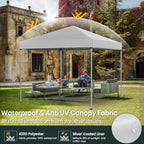 Shades 10x10 Pop Up Canopy, Heavy Duty Beach Tent with Carrying Bag for Easy Moving, Sun Shelter for Parties, alternate view