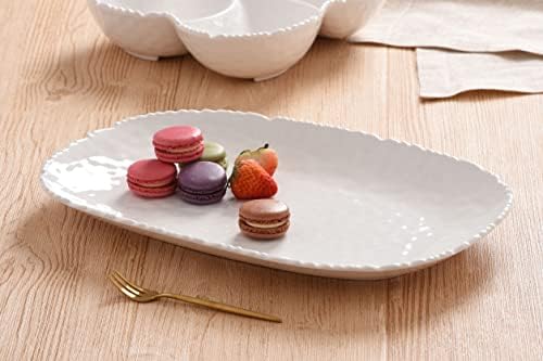 Shatterproof Melamine Medium Serving Platter, 14 x 9 Inch, Food, Freezer, Dishwasher Safe, White in 14 x 9 Inch, alternate