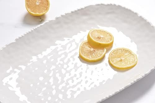 Shatterproof Melamine Medium Serving Platter, 14 x 9 Inch, Food, Freezer, Dishwasher Safe, White in 14 x 9 Inch, alternate