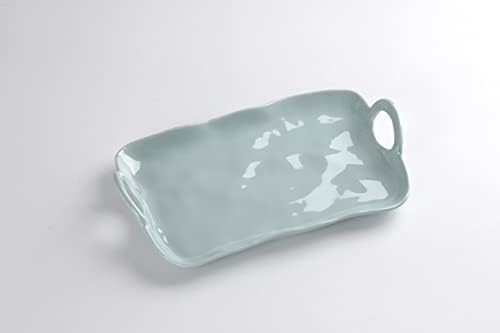 Shatterproof Melamine Small Platter in 13.5 x 7.75 inches in Frost Blue