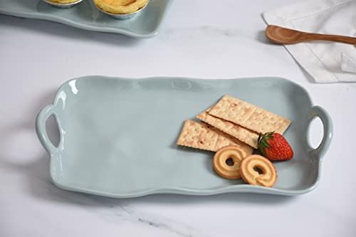 Shatterproof Melamine Small Platter in 13.5 x 7.75 inches in Frost Blue, alternate view 2