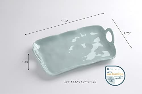 Shatterproof Melamine Small Platter in 13.5 x 7.75 inches in Frost Blue, alternate view 4