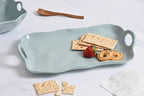 Shatterproof Melamine Small Platter in 13.5 x 7.75 inches in Frost Blue, alternate view 5