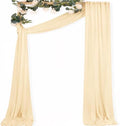 Sheer Gauze Wedding Arch Draping Fabric 29" x 20 FT 1 Panel Champagne in Champagne