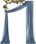 Sheer Gauze Wedding Arch Draping Fabric 29" x 20 FT 1 Panel Dusty Blue in Dusty Blue