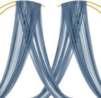 Sheer Gauze Wedding Arch Draping Fabric 29" x 20 FT 1 Panel Dusty Blue in Dusty Blue, alternate view 4