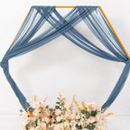 Sheer Gauze Wedding Arch Draping Fabric 29" x 20 FT 1 Panel Dusty Blue in Dusty Blue, alternate view 6