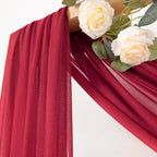Sheer Gauze Wedding Arch Draping Fabric 29" x 20 FT 1 Panel Red in Red, alternate view 2