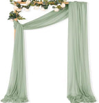 Sheer Gauze Wedding Arch Draping Fabric 29" x 20 FT 1 Panel Sage Green in Sage Green