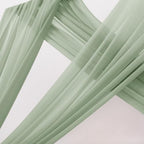 Sheer Gauze Wedding Arch Draping Fabric 29" x 20 FT 1 Panel Sage Green in Sage Green, alternate view 3