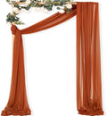 Sheer Gauze Wedding Arch Draping Fabric 29" x 20 FT 1 Panel Terracotta in Terracotta