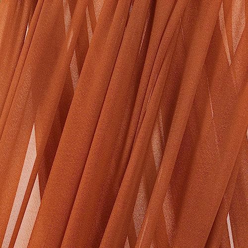 Sheer Gauze Wedding Arch Draping Fabric 29" x 20 FT 1 Panel Terracotta in Terracotta, alternate view 5