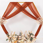 Sheer Gauze Wedding Arch Draping Fabric 29" x 20 FT 1 Panel Terracotta in Terracotta, alternate view 6