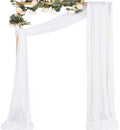 Sheer Gauze Wedding Arch Draping Fabric 29" x 20 FT 1 Panel White in White