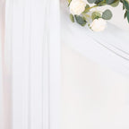 Sheer Gauze Wedding Arch Draping Fabric 29" x 20 FT 1 Panel White in White, alternate view 5