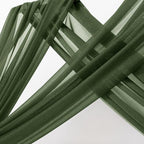 Sheer Gauze Wedding Arch Draping Fabric 29" x 20 FT 2 Panel Moss Green in Olive Green, alternate view 3