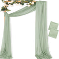 Sheer Gauze Wedding Arch Draping Fabric 29" x 20 FT 2 Panel Sage Green in Sage Green