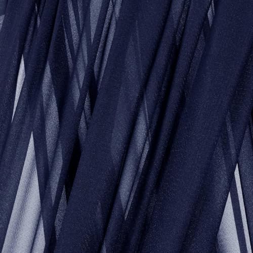 Sheer Gauze Wedding Arch Draping Fabric 29" x 20 FT 2 Panels Navy Blue in Navy Blue, alternate view 5