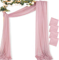 Sheer Gauze Wedding Arch Draping Fabric 29" x 20 FT 4 Panel Dusty Rose in Dusty Rose