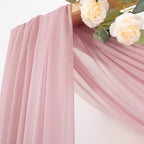 Sheer Gauze Wedding Arch Draping Fabric 29" x 20 FT 4 Panel Dusty Rose in Dusty Rose, alternate view 2
