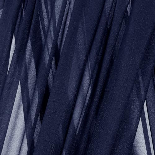 Sheer Gauze Wedding Arch Draping Fabric 29" x 20 FT 4 Panels Navy Blue in 29"w x 240"l (Pack of 4) in Navy Blue, alternate