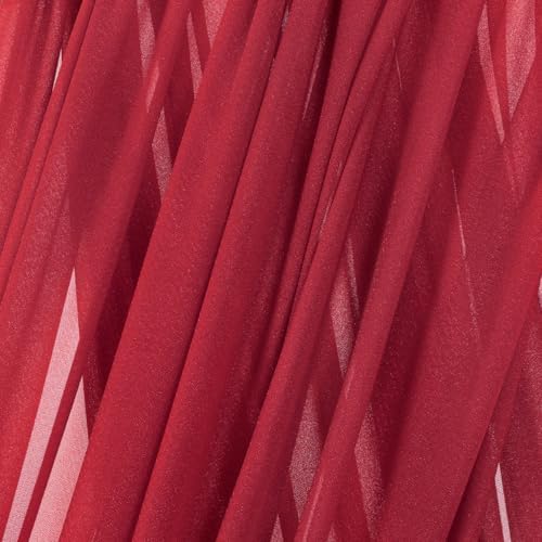 Sheer Gauze Wedding Arch Draping Fabric 29" x 20 FT 4 Panels Red in 29"w x 240"l (Pack of 4) in Red, alternate view 5