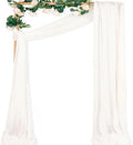 Sheer Wedding Arch Draping Fabric 29" x 20 FT 1 Panel Ivory White in Ivory White
