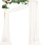 Sheer Wedding Arch Draping Fabric 29" x 20 FT 1 Panel Ivory White in Ivory White